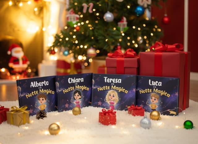 books and gift boxes under christmas tree